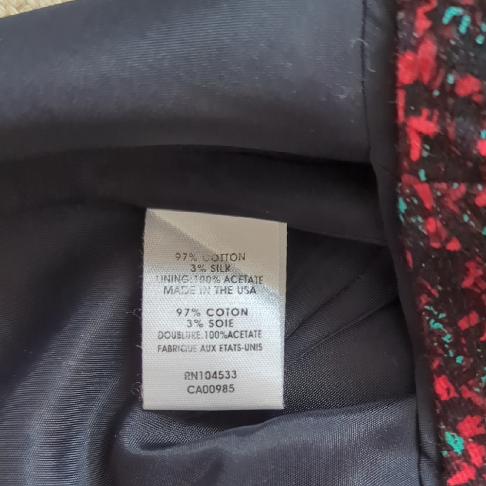 Nanette Lepore Red and Black Skirt Size 4 - Picture 4 of 5